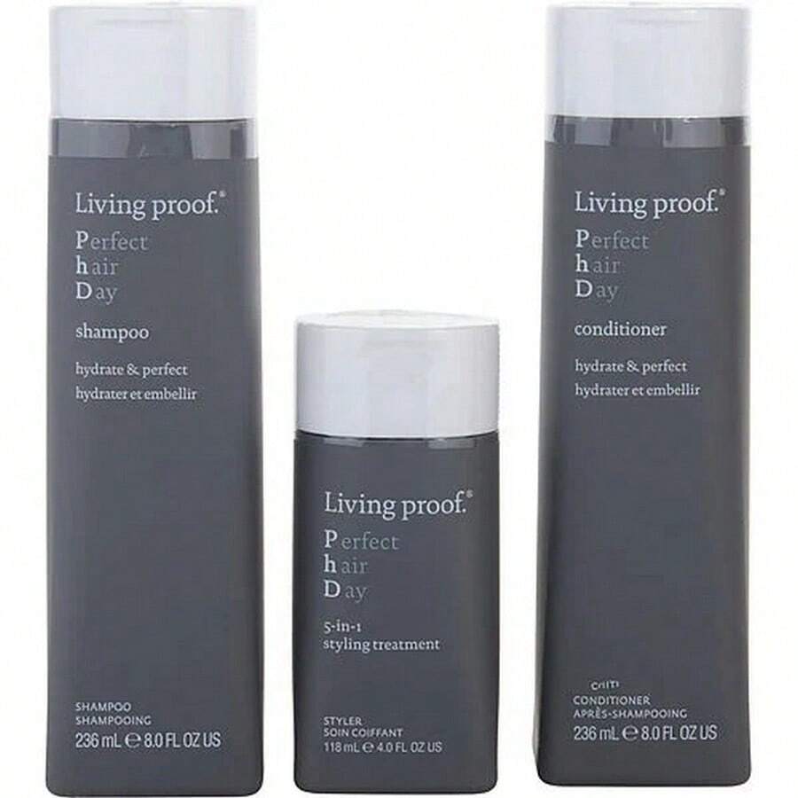 Living Proof By Living Proof Unisex Believe In Shine Trio: Perfect Hair Day Shampoo 8 Oz & Conditioner 8 Oz & 5-In-1 Styling Treatment 4 Oz - Clear - View 1
