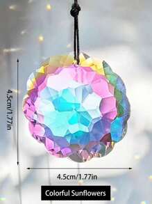 1 pieza de atrapanueves en forma de corazón con cristales, colgante de luz solar colorido, decoración para ventana de dormitorio, decoración de hogar arcoíris