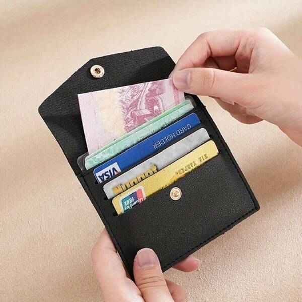 1pc Card Holder Ultra-Thin And Compact Bank ID Card Holder Driver's License Small Wallet Simple And Lightweight Card Holder With Multiple Card Slots ﻿