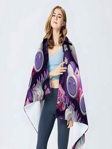 1 Pc Sanrio Licensed Custom Towel, Hello Kitty Themed Towel, Personalized With Name, Made Of Super Soft & Quick Dry Microfiber, High Absorbency, Soft Texture, Modern Style, Suitable For Bathroom, Pool, Beach, Home & Kitchen Decor Beach Essentials Back To School Shower Towels For Beauty Salon, Hotel Sports,Home Essentials, Towel, Skin Care