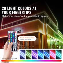 200PCS LED Storefront Lights, 103 Ft, LED Module Lights, 5050 SMD 3-LED RGB Color Changing Window Lights With Remote Control For Business Store Window Advertising Letter Signs, IP68 Waterproof