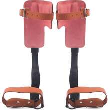 HOHOBLA Adjustable Tree Climbing Spikes Set, Steel Pole Climbing Spurs, Forged Climber Gaffs Tools With Adjustable Leather Strap For Felling Trees, Picking Fruit, Hanging Objects - 黑色 - 查看 6