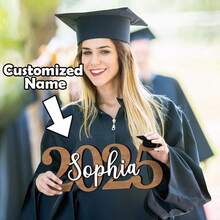 Placa de nombre personalizada para graduación, regalo de graduación 2026, decoración de clase de graduación personalizada 2026, decoración de fiesta de graduación universitaria - Multicolor - Ver 5
