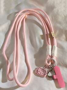3D KT Cat Rotating Lock Braided Wrist Strap, Suitable For Universal Phone Cases DIY, Phone Accessories, Portable Keychain, Earphone Cartoon Cute Pendant Lanyard For Japanese/Korean/ Girls