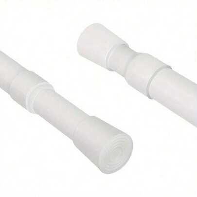 Hower Curtain Pole, Extendable Curtain Poles, Tension Curtain Rod, Adjustable No-Drill Shower Rail, Telescopic Pole For Net And Voile