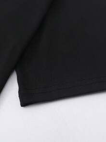 Customized Photo Print Women's Dress, Customize Your/Friend's/Lover's/Pet's Photo, Women's Comfortable Plus Size Black Maxi Dress, Women's Long Dress, Black Top Dress, Women's T-Shirt Dress, Birthday/Holiday Gift, Women's Black Long Dress - Black - View 5