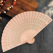 Sandalwood Fan 50 Pcs Hand Fans With 50 Organza Bags Abanicos De Mano Fans For Weddings Hand Fan Foldable Abanicos De Mano Ara Fiesta Wedding Fans For Guests - Pink - View 7