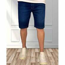Wholesale Men's Bermuda Jeans Lycra Elastane - 寶藍色 - 查看 2