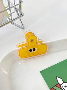 1/3/5pcs Cute Cartoon Big Eye Acrylic Clips, Waterproof Food Storage Bag Sealer, Durable Organizer Clips For Notes, Exams, Office Documents, Books, Kitchen Accessories