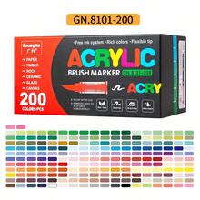 GuangNa 72 Colors/120 Colors/168 Colors/240 Colors Colorful Acrylic Paint Markers, Straight Liquid, Stackable Colors, Strong Coverage, Felt Tip Pen Stationery Set, Suitable For Canvas, Petroglyphs, Wood, Stone, Glass, Ceramics, Fabric Paintings, DIY Crafts, Back-To-School Supplies