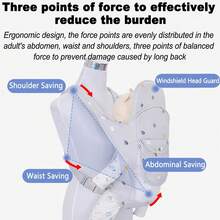 1PC Baby Carrier Grey/Pink/Black Newborn To Toddler(7-30lbs), Baby Christmas Gift,Toddler Carrier With Adjustable Shoulder Strap, Baby Holder Carrier With Breathable Mesh Fabric,Baby Carrier,Canguro Para Cargar Bebe,Baby Carrier Newborn To Toddler - Baby Carrier -B - 查看 8