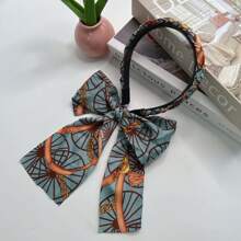 1pc/3pcs Satin Print Chain Ribbon Braided Headbands Hair Accessories For Women Hairband Hair Hoop