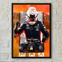 1pc/3PCS Wall Arts Posters Optional Frame 1 F1 Racing Driver Poster Sea Newspaper Printing Home Living Room Bedroom Entrance Bar Cafe Art Painting Decoration Frameless/Framed Canvas Art ,Wall Art With Frame