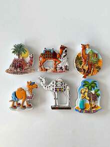 1 件 3D 阿拉伯骆驼冰箱贴，创意装饰纪念品，适合旅行和家居