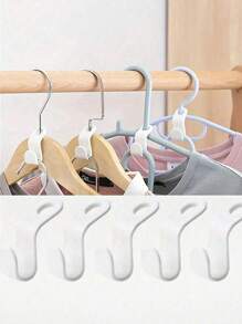 10/20/50 piezas Mini perchas para almacenamiento de guardería, diseñadas para ganchos de armario para maximizar el espacio, de doble uso como accesorios de decoración de habitación, ideales para guardar ropa de bebé, baberos, paños de eructo y diademas