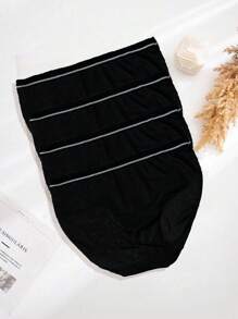 4 pezzi di biancheria intima a costine, mutande comode e carine per donne