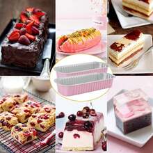10 套（10 把勺子 +10 把盖子 +10 把盒子，加起来 30 件）迷你面包盘带盖和勺子矩形铝箔烤盘迷你芝士蛋糕容器，多功能大容量糕点盒，适用于烧烤、奶酪、红薯、寿司、甜点 - 非常适合家庭、餐厅、厨房、派对、婚礼、毕业典礼、圣诞节、万圣节、复活节、感恩节、情人节、