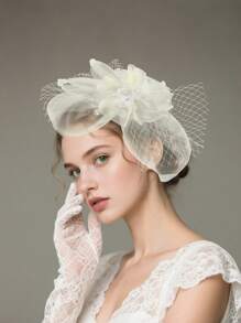 1pc Fashion Women Fascinators Hat Tea Party Hat Women Bridal Mesh Headdress Cocktail Tea Party Headdress
