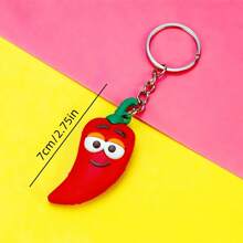 1pc Simulated Three-Dimensional Vegetable Corn Keychain, Couple Dolls, Pumpkin Key Chain, Bag Hanging Accessories, Carrot And Garlic Car Accessories Bag Charm School Cartoon Cute Goth Y2k