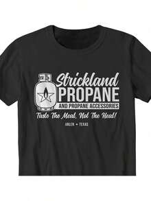 Strickland Propane Men's T-Shirt - FiveFingerTees, 100% Cotton, Comfortable & Stylish, Perfect For Casual Wear & Sports Activities, Machine Washable, Round Neck, Geometric Pattern, Ideal For Christmas Gift, Casual Wear Tee|Casual Style Tee|Knit Texture - Black - View 1