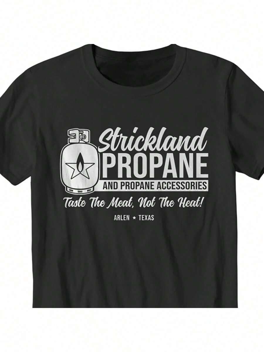 Strickland Propane Men's T-Shirt - FiveFingerTees, 100% Cotton, Comfortable & Stylish, Perfect For Casual Wear & Sports Activities, Machine Washable, Round Neck, Geometric Pattern, Ideal For Christmas Gift, Casual Wear Tee|Casual Style Tee|Knit Texture - Black - View 1