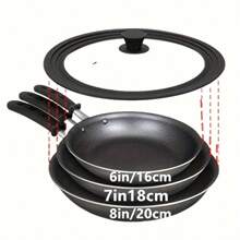 2 pièces Couvercle universel pour casseroles, poêles et poêles, couvercle de casserole avec rebord en silicone résistant à la chaleur et verre trempé, convient aux casseroles et poêles de 6 ", 7 ", 8 ", 9,5 ", 10,5 ", 11 " de diamètre