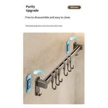 Kitchen Hooks No-Drill Hooks For Pots, Spoons, And Spatulas, Multi-Function Storage Rack, Hooks, Wall-Mounted Storage Rack, Kitchen Storage Utensils, Room Decoration, Suitable For Kitchen, Restaurant, Party, Camping, Gathering, Gift For Friends, Family Gift