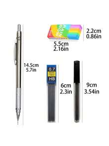 5pcs/Set Machine Automatic Metal Pencil 0.3 0.5 0.7 0.9 1.3 2.0 3.0mm Pencil Art Drawing Pencil Drawing Pencil Back To School - Sets - View 4