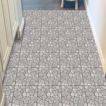 10pcs/20pcs Self-Adhesive PVC Matte Gray Stone Pattern Wall Stickers, Wall Paper, Tile Stickers For Home, Kitchen, Living Room, Bathroom, Bedroom Decor Floor Tiles Flooring Floor Tiles Self Adhesive Floor Tiles Peel Stick Floor Living Room Decor Home Decor - Dark Grey - View 5