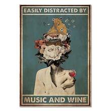 1pc Wall Arts Posters Vintage Decorative Board Wall Retro Images Canvas Painting Kindness Losing Reason Find Your Soul Yoga Poster Retro Home Decoration Optional Frame ,Wall Art With Frame - Multicolor - View 62