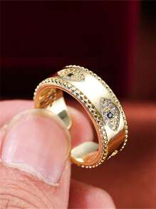 1pc Fashionable Vintage Devil's Eye Unique Design Open Ring