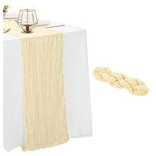 Cheesecloth Table Runner, Suitable For Bridal Shower Decorations, Weddings, Thanksgiving, Christmas, And Birthday Celebrations. Cheesecloth Spring Table Runner For Shower Bridal Wedding Decoration Gauze Rustic Table Runner For Party First Communion Centerpiece Engagement.