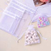10pcs Gift Packaging Bags, Organza Gift Wrapping Bags, Drawstring Bags, Wedding Necessity Candy Bags, Chocolate Packaging Cloth Bags, Organza Gift Bags, Jewelry Bags, Small Mesh Bags, Drawstring Bags, Wedding Gift Bags, Bracelet Bags For Packaging, Transparent Bags, Jewelry Bags, Small Gifts