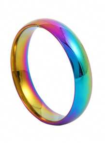 1 Piece Simple Men's Stainless Steel Plain Ring Couple Ring 4MM Wide - Suitable For Daily Wear Stainless Steel Accessories