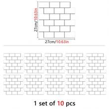 10 Peças/20 Peças/30 Peças Adesivos de azulejo 3D autoadesivos e reforçados, 27 x 27 cm Adesivos decorativos para renovação de parede doméstica, adequados para cozinha, varanda, pia, banheiro e sala de jantar Decoração de casa Decoração de parede Decoração de banheiro Papel de parede Acessórios de cozinha Itens de cozinha Decoração de cozinha Adesivos de parede Adesivo de parede