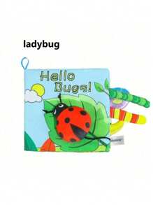 Soft Baby Books High Contrast Baby Toy, Touch And Feel Crinkle Cloth Book Infant Toy With Fabrics, Christmas Stocking Stuffers Gift For Newborn Boys And Girls 0-6-12 Months