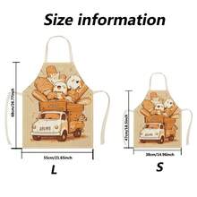 1pc Nail - Art & Heart - Felt Fashion Apron 3D Pattern Linen Apron For Home Cooking, Kitchen Wear, And Cooking Enthusiasts
