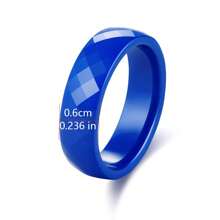 1 Piece Men's Ceramic Ring Fits Size 7-13 14 15 Rings For Men 6mm-Wide