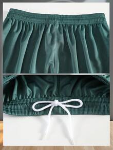 ODMYONO Men's Soccer Jersey Set, Round Neck Color Block Geometric Pattern, Breathable & Comfortable, Fashionable Outdoor Sports - Army Green - View 6