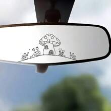 Autocollants mignons en forme de champignon, de forme allongée, auto-adhésifs, faits en polychlorure de vinyle, pour rétroviseur de voiture, usage intérieur et extérieur, convenant pour tablette, tasse, ordinateur, téléphone