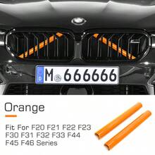 1对汽车前格栅装饰条V形支架M运动杆装饰适用于宝马F30 F31 F32 F33 F34 F20 F21 F22 F23 F35 F36 F40 F45 F46 - 彩色 - 查看 2