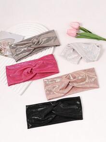 5 件纯色头巾发带，完美搭配皮夹克、Y2K、街头风格配饰发带头巾头带吸汗带