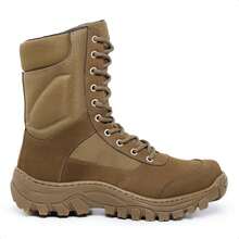 Sniper Military Boots With Zipper In Coyote Water-Repellent Leather - Màu be - Xem 2