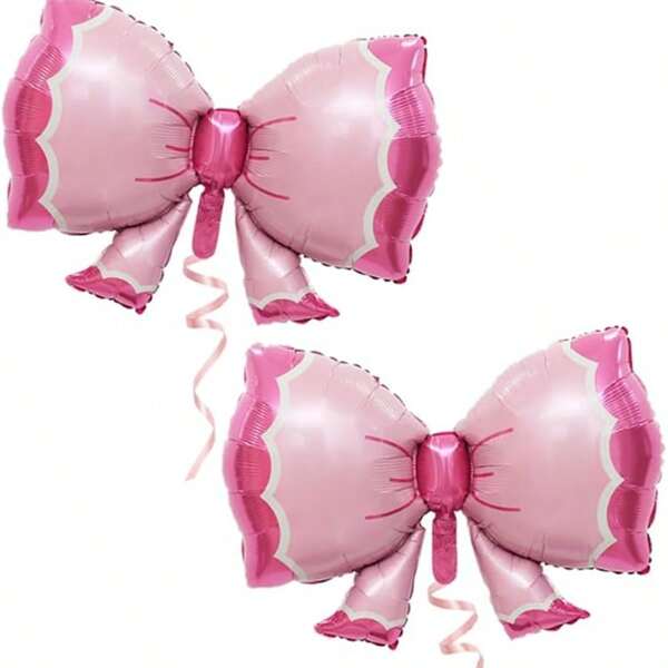 2/4/8Pcs 36 Inch Big Red Pink Bow Balloons Bowtie Helium Balloons Pink Bows Gender Reveal Decorations For Bridal Anniversary Birthday Party Wedding Bab Y Shower Party Decoration Jumbo Theme Decoration