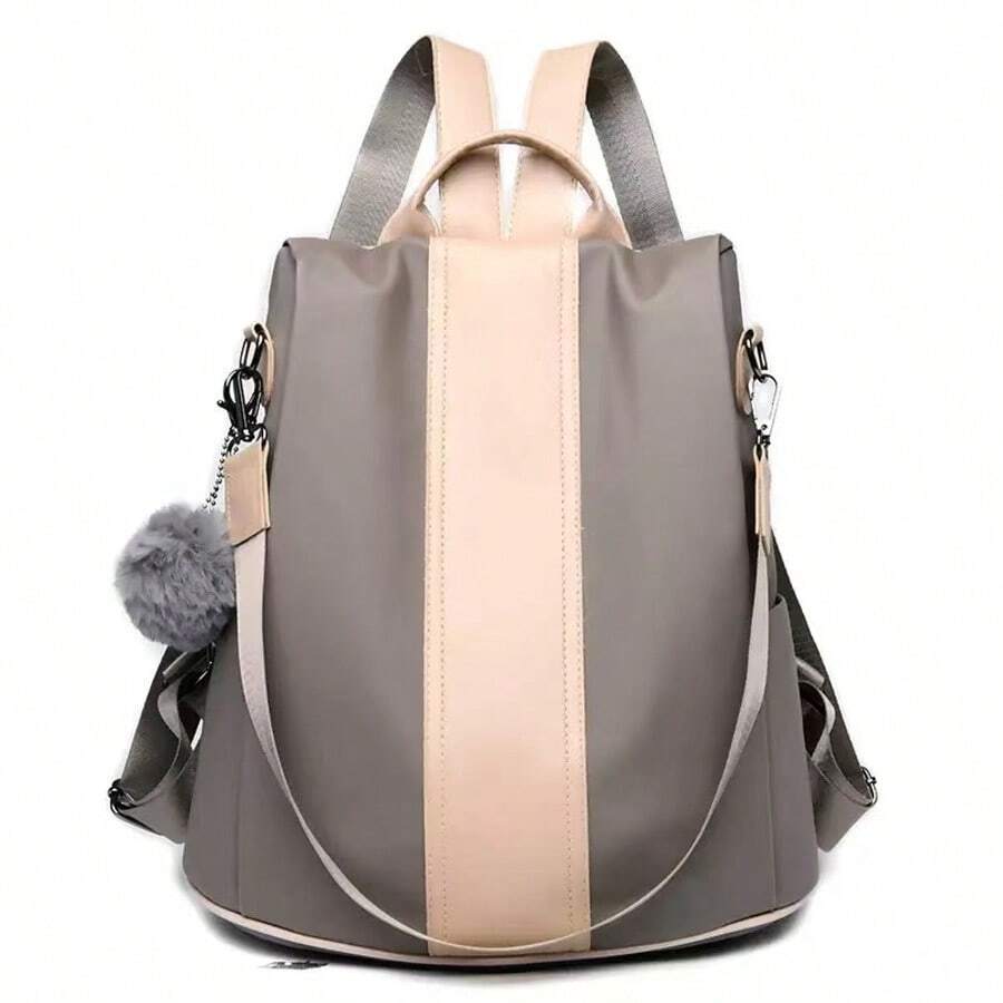 Women Backpack Ladies Rucksack Waterproof Nylon School Bags Anti-Theft Daypack Shoulder Bags - Khaki - View 1