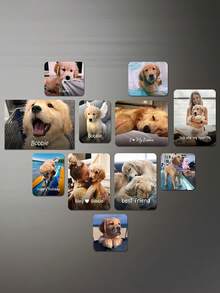 1pc Customized Photo Magnet, Personalized Pet And Family Photo Print Refrigerator Magnet, Pet Memorial Gift, Dog Lover Gift, Photo Paper Fridge Decor, Kitchen Souvenir, Housewarming Gift, Unique Gift, Keepsake - Multicolor - View 11
