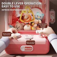 1 Set Of 33pcs/20pcs Claw Machine (Including Plush Dolls, Game Coins, Hatching Ball) Cute Cartoon Animal Dolls Like Little Pink Rabbit, Little Sloth, Little Dinosaur, Little Cat, Coin-Operated Grabber Game Machine, Children's Party Game, Birthday/Thanksgiving/Christmas/Halloween Gift