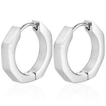 1 Pair Of Minimalist Personalized Exaggerated Oval Metal Earrings