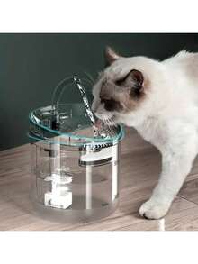 Fuente de agua inteligente para mascotas de 60.87 oz, fuente de agua automática para gatos, dispensador de agua transparente y ultra silencioso para gatos en interiores - transparente - Ver 2