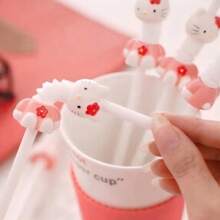 Sanrio 10 pezzi di cannucce con logo del cartone animato Hello Kitty, cannucce di ricambio da 40 once, 30 once e 20 once, cannucce in plastica riutilizzabili a tema Hello Kitty, forniture per feste a tema Ringraziamento, Natale, Ognissanti, forniture per il ritorno a scuola